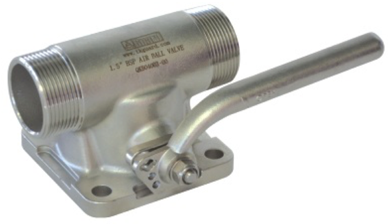 1.5" Air Kogelkraan met 2 aansluitingen