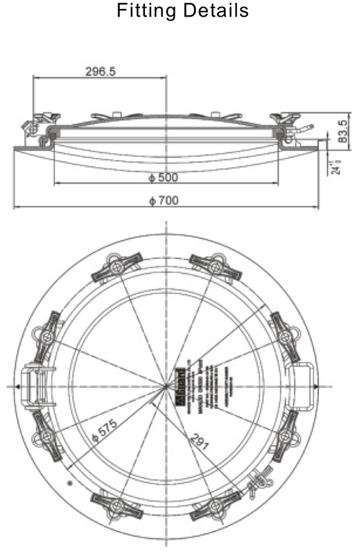 500mm Low Profile Manlid Assembly 2