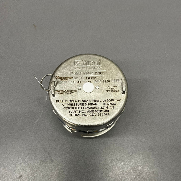 Soupape de décharge de sécurité BSP 2,5", pression uniquement 4.4 bar