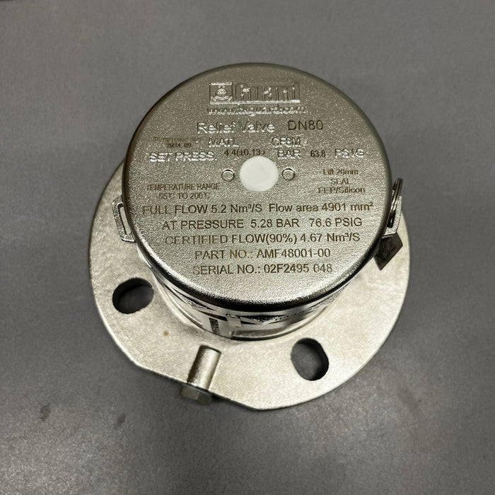 DN80 Sicherheitsventil mit Flansch 4,4 Bar Nur Druck
