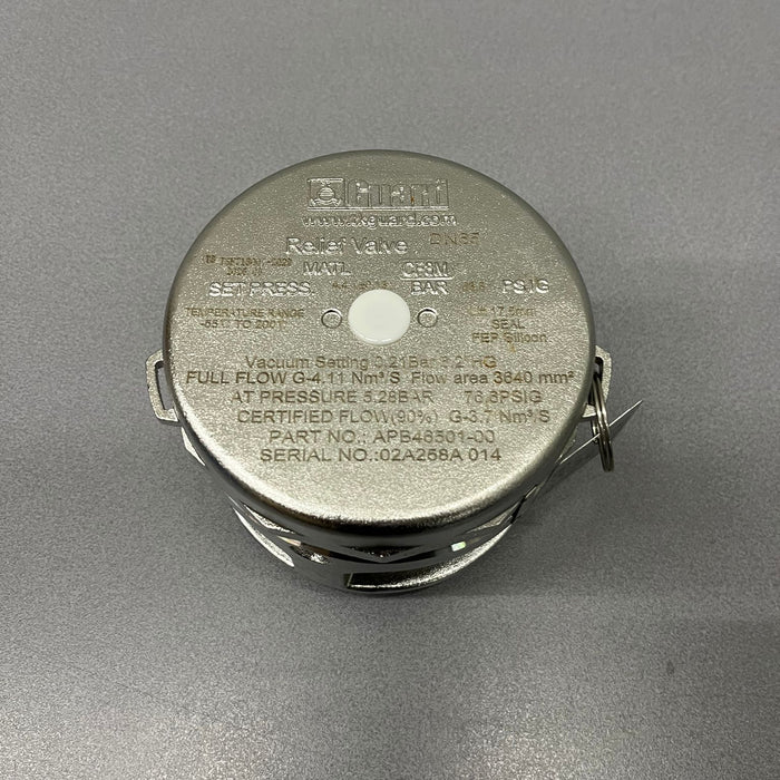 Soupape de sûreté de sécurité BSP 2,5", pression 4.4 bar, vide 0.21 bar