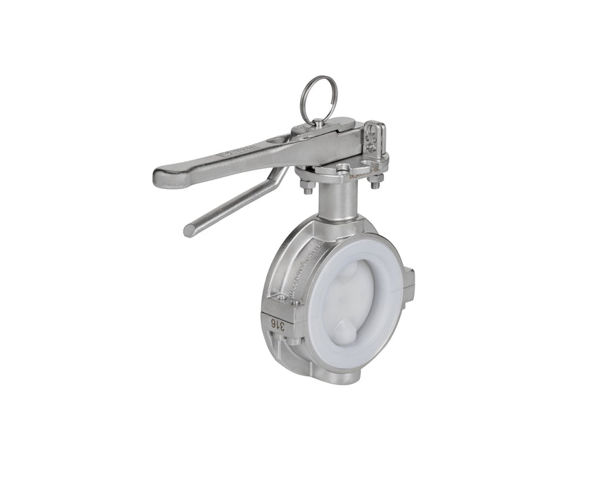 3-Zoll-Absperrklappe mit PFA-Auskleidung