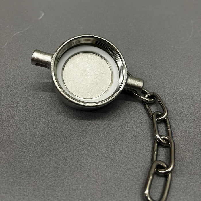 2" BSP Dust cap SS with chain and PTFE Seal