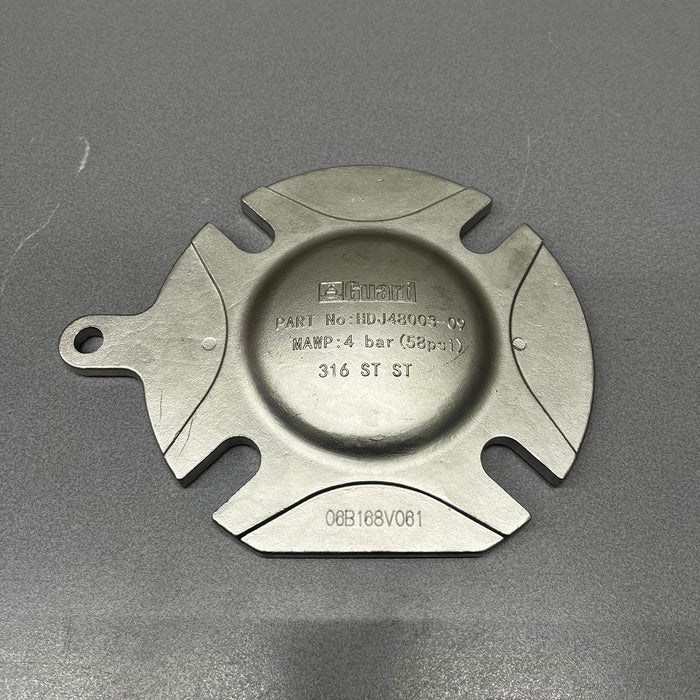 Bride aveugle pour vanne papillon à décharge supérieure