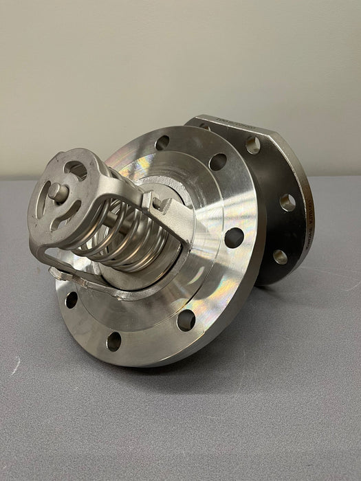 Válvula de fondo de 4" de 45 grados en acero inoxidable 316 FEP / sello de silicona