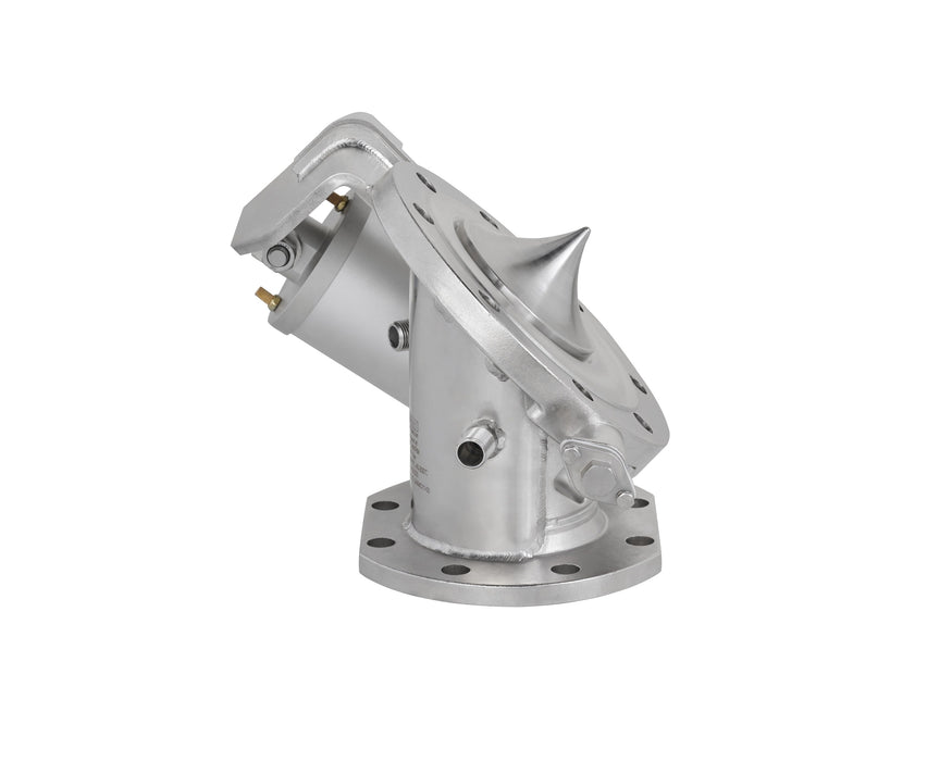 4" 45° Dampfbeheiztes pneumatisches Fußventil, spitzer Ventilkegel