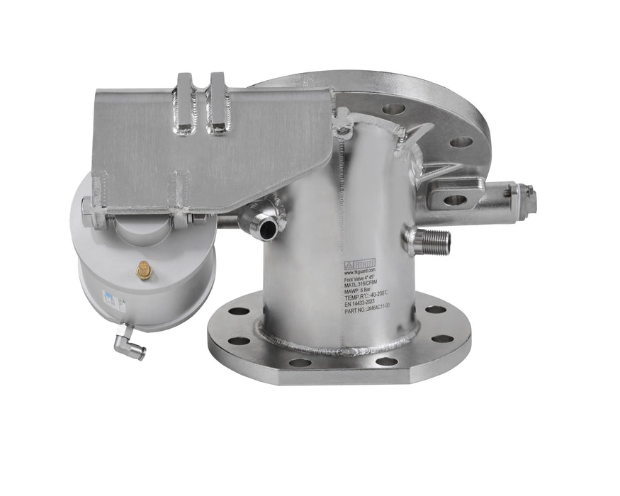 4" 45° Dampfbeheiztes pneumatisches Fußventil, spitzer Ventilkegel