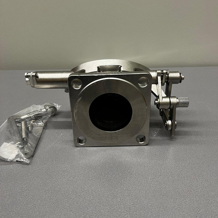 Tankcontainer Bodenventil Quick Flow  Foot valve DN80 45 Grad 