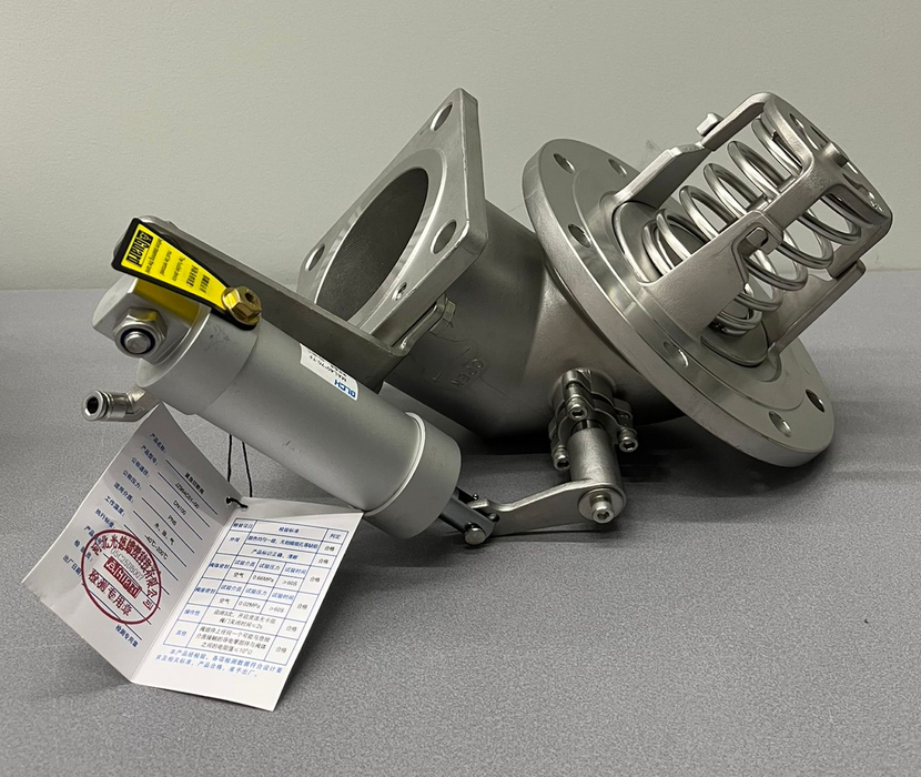 Vanne pneumatique à pied à 90 degrés de 4 pouces