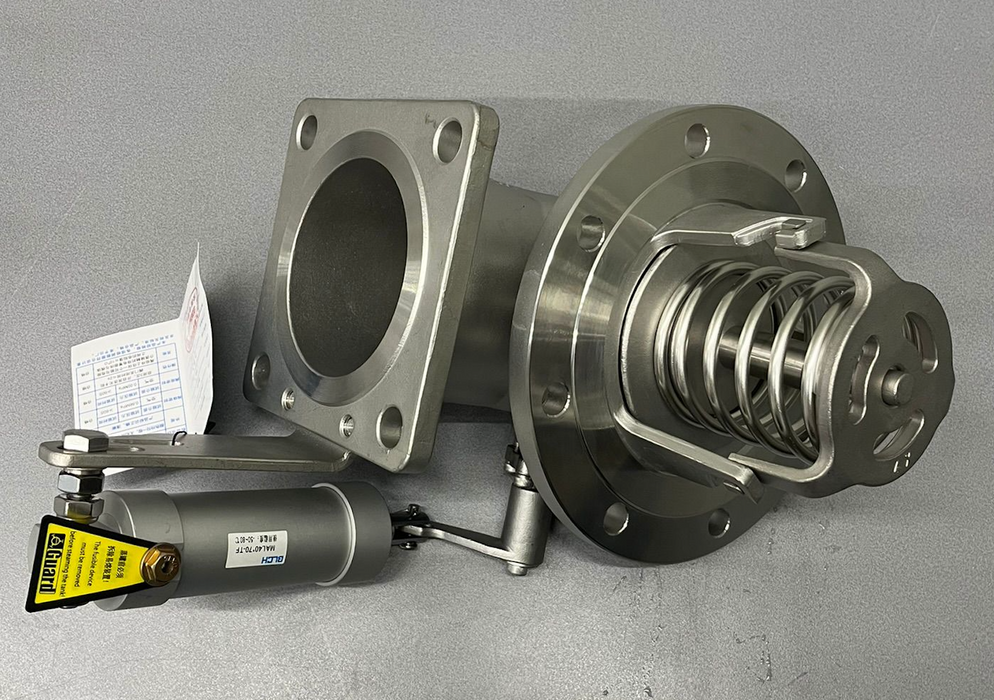 Vanne pneumatique à pied à 90 degrés de 4 pouces