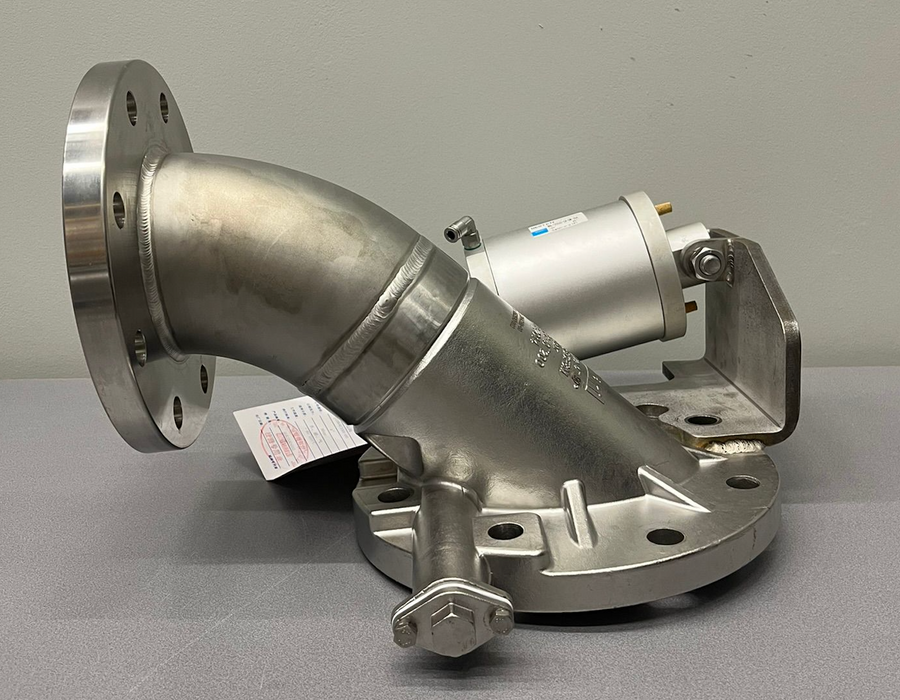 Vanne pneumatique à pied rapide 4" 90°