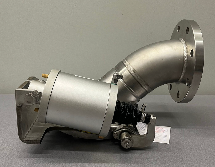 Vanne pneumatique à pied rapide 4" 90°