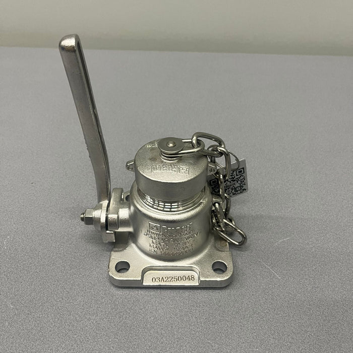 1.5" Luchtinlaat kogelkraan, 316L roestvrij staal