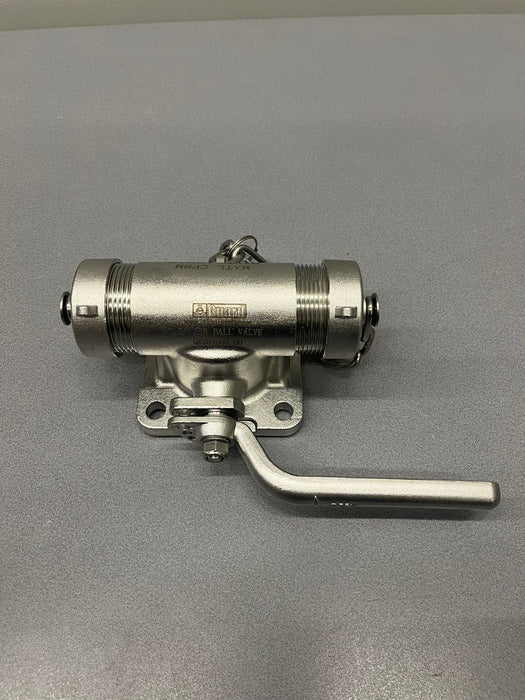 Robinet à tournant sphérique en acier à double raccordement, 1,5", acier inoxydable 316, joint PTFE