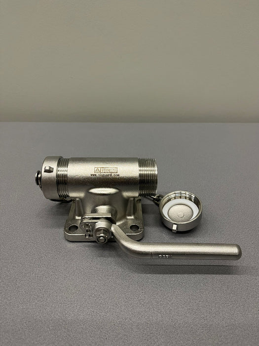 Robinet à tournant sphérique en acier à double raccordement, 1,5", acier inoxydable 316, joint PTFE