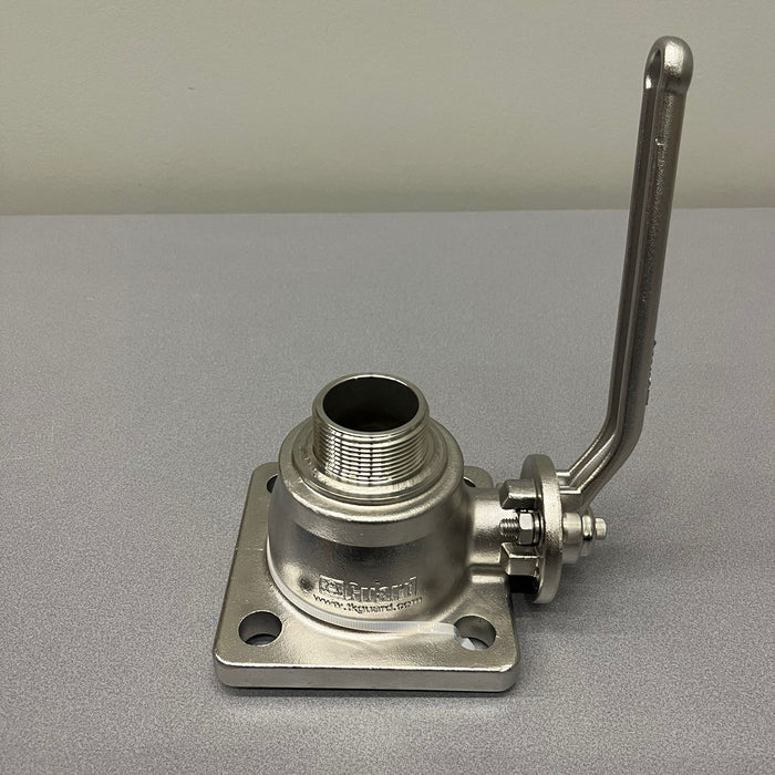 2" flens naar 1,5" BSP uitlaat kogelkraan - luchtinlaat