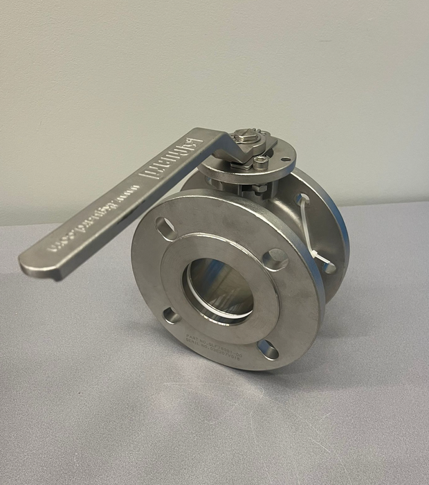 Válvula de bola de 3" con paso total, MAWP 7 bar, acero inoxidable 316