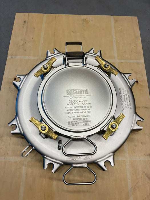 Conjunto de tapa de cierre DN500 con dispositivo de drenaje de emergencia (500 mm)