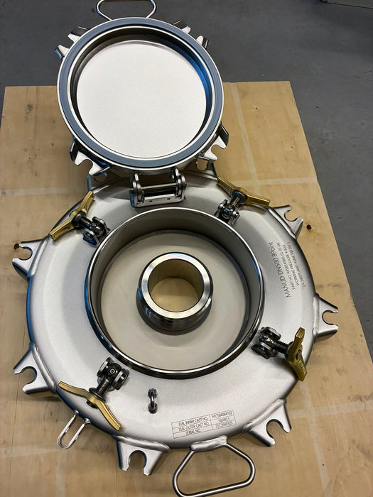 Conjunto de tapa de cierre DN500 con dispositivo de drenaje de emergencia (500 mm)