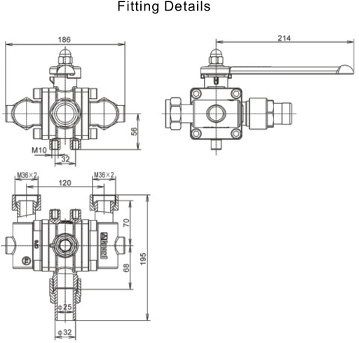 Cryogenic Three Way Ball Valve 2